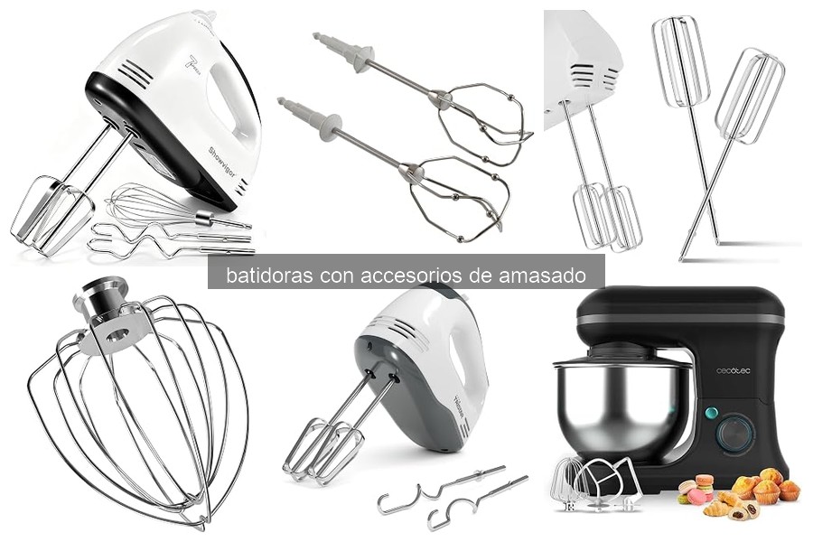 Características clave de una batidora con accesorios de amasado