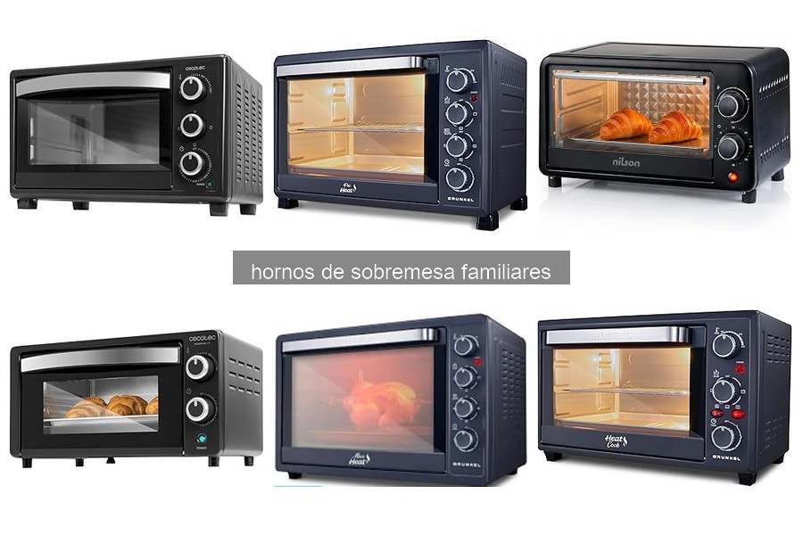 Comparativa de hornos de sobremesa familiares 2026