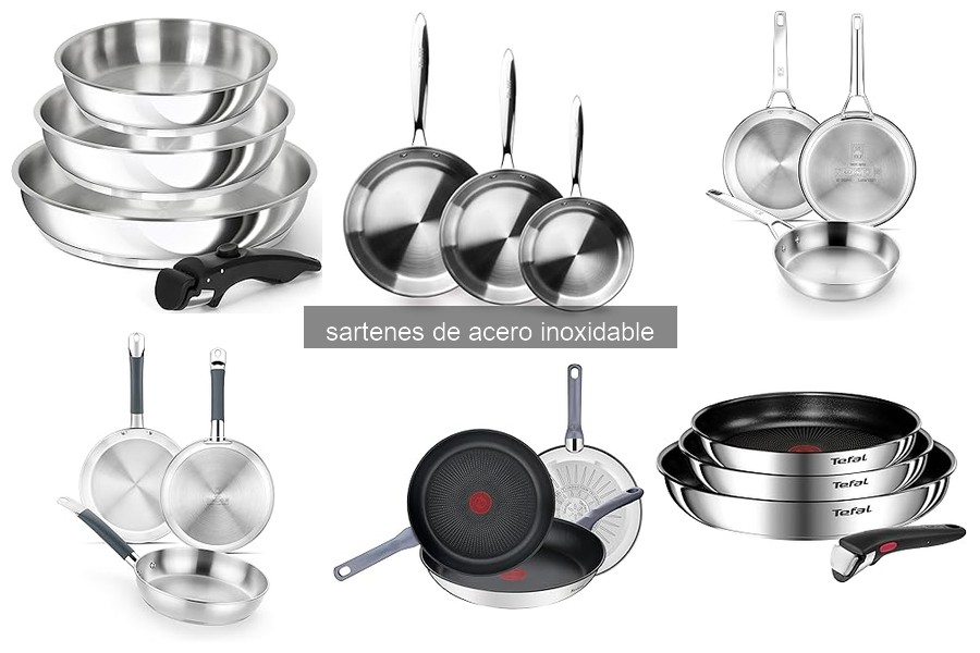 Comparativa de sartenes de acero inoxidable: Tefal vs. Michelangelo vs. BRA