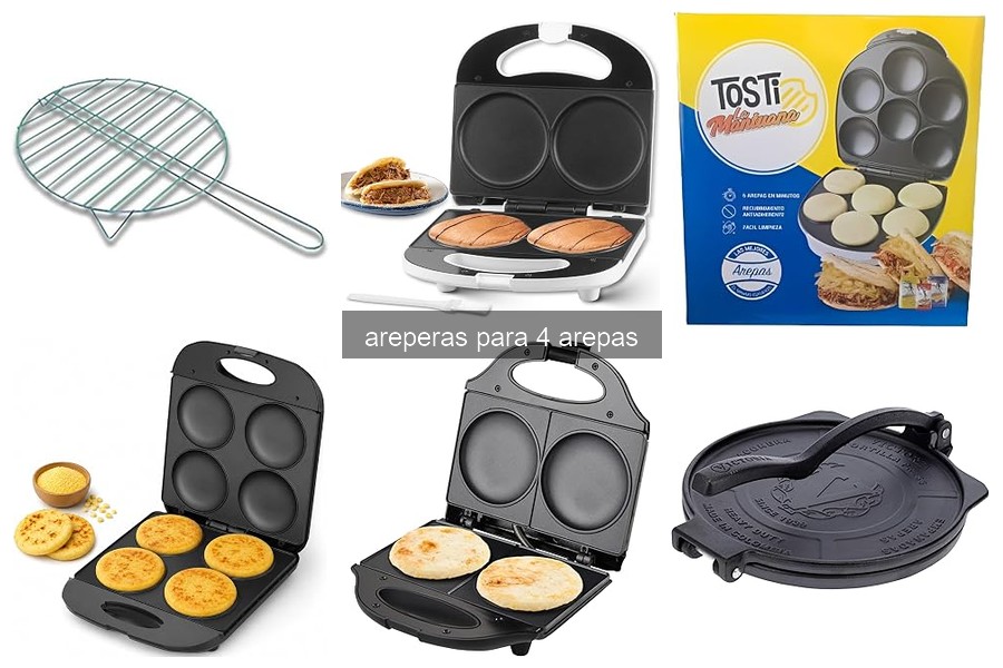 Mejores areperas para 4 arepas: Comparativa 2026
